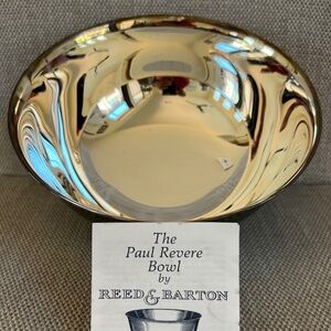 Silver-plate Paul Revere Bowl Reed and Barton 9" with Plastic Liner
